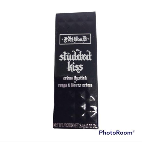 KVD Kat Von D Studded Kiss Creme Lipstick ADORA metallic golden red glam goth - Picture 3 of 8